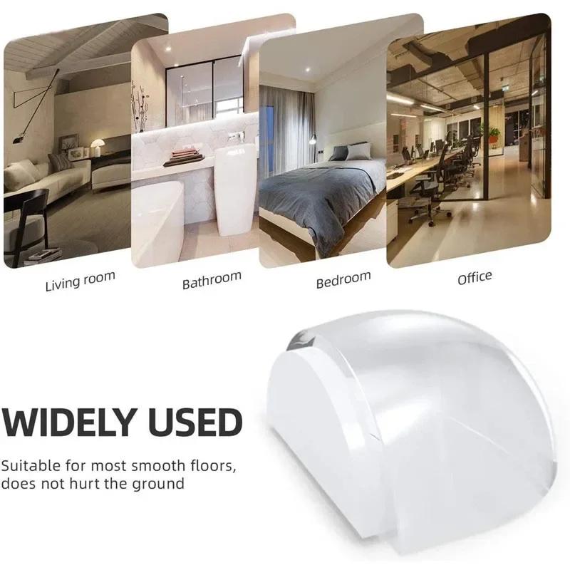 Self Adhesive Door Stopper Transparent Silica Gel Door Handle Buffer Wall Protection Catch Doorknob Bumper Furniture Protective