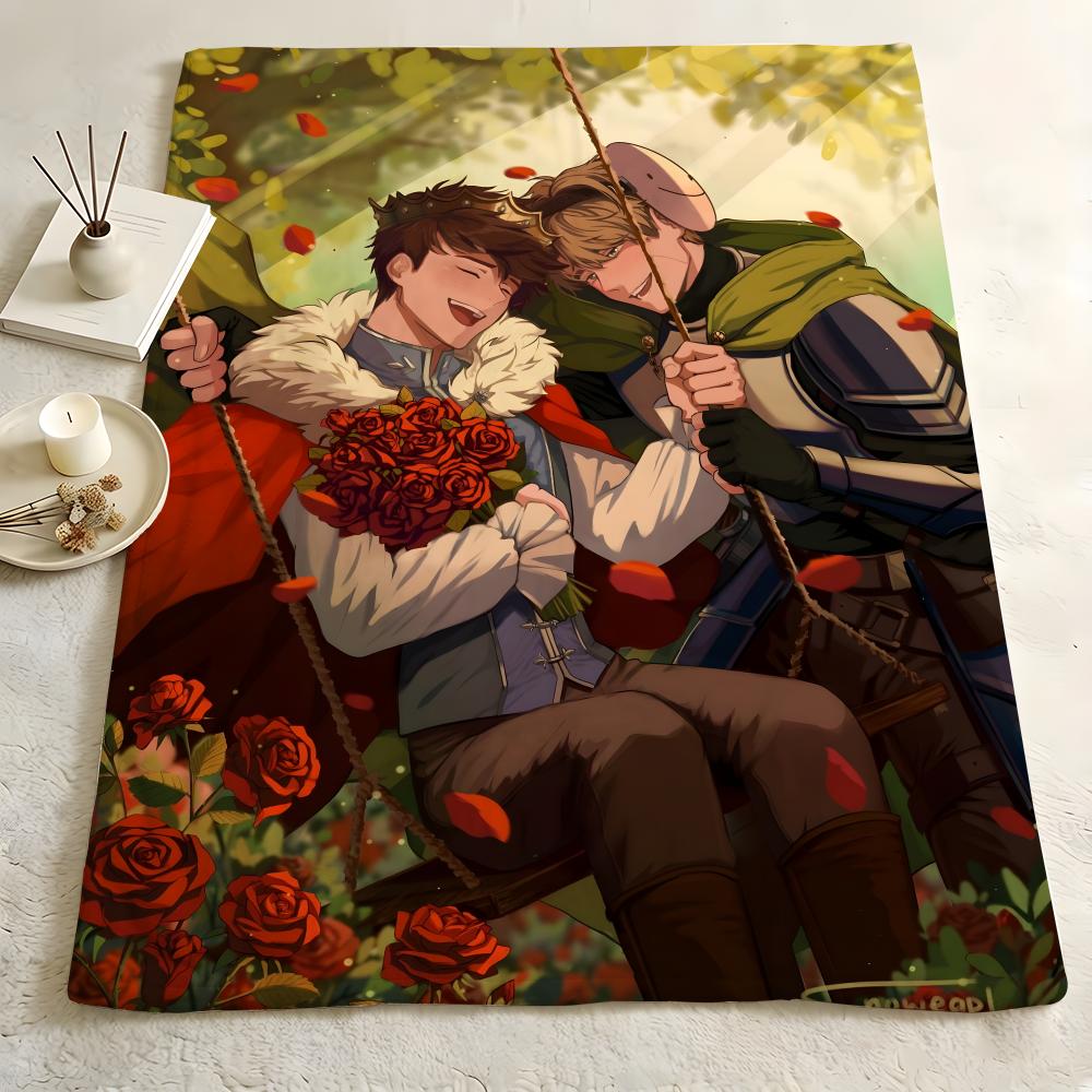 Illustration D-DFC Throw Flannel Blanket Skin Soft Suitable for Sofa Living Room Bed Travel and Gifts