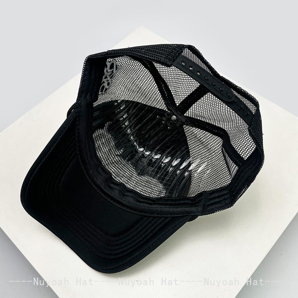 And Women Personalized Devil Horns Letter Prints Embroidery Baseball Caps Air Permeable Mesh Sun Protection Hip Hop Trucker Caps All-Match Outdoor