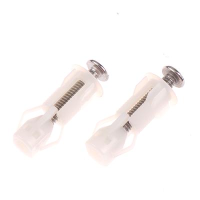 2Pcs Toilet Seat Hinges Screws Universal Replacement Toilet Seat Hinge Set