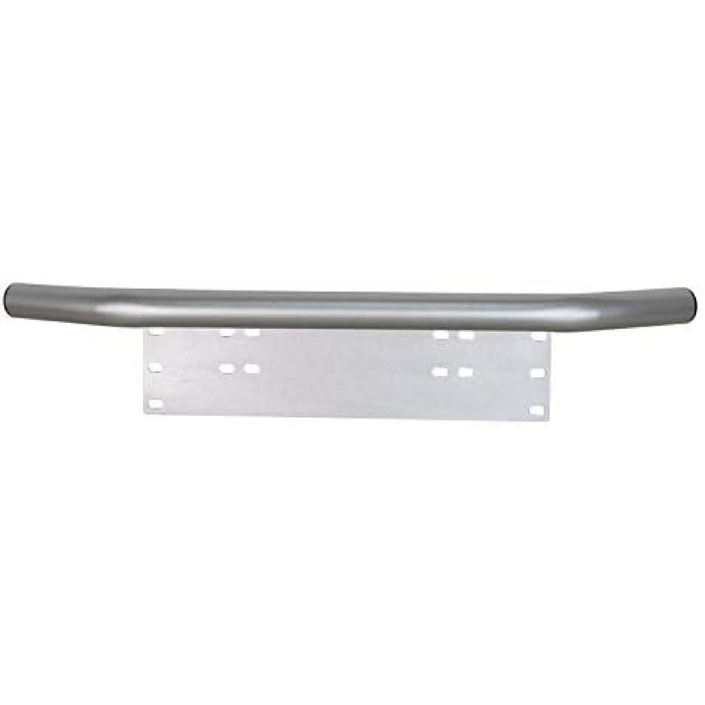 SKYWORLD 22.8 Inch Bull Bar Aluminum Alloy Front Bumper License Plate Mount Bracket Holder For Daytime Running Light Offroad LED Light Bar,Silver
