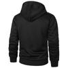 Men's Solid Color Zippered Fleece Hooded Sweatshirt Jacket Men's Sports Large Size Casual Fleece Sweatshirt Jacket