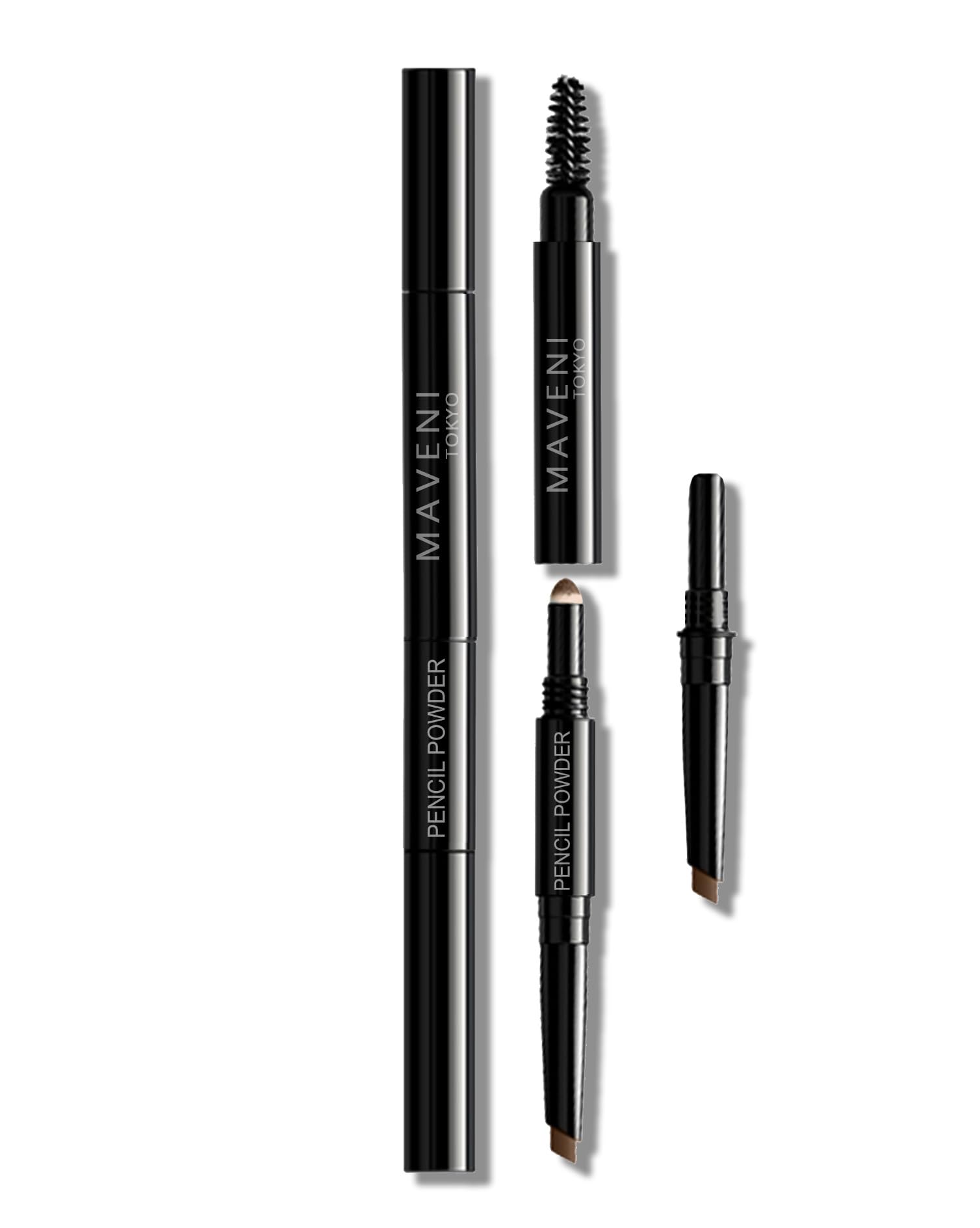 Maveni Brow Monster Pencil Eyebrow Pencil Eyebrow Powder with Replacement Rotating Tip - 3-in-1 Pencil, & Brush, Fragrance-Free,