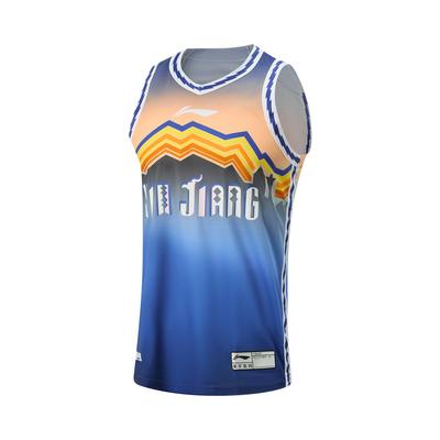 Farbverlauf Buchstabe Weich Einfach Vielseitig Ärmellos Basketballtrikot Herren Oberteile AAYV551-1