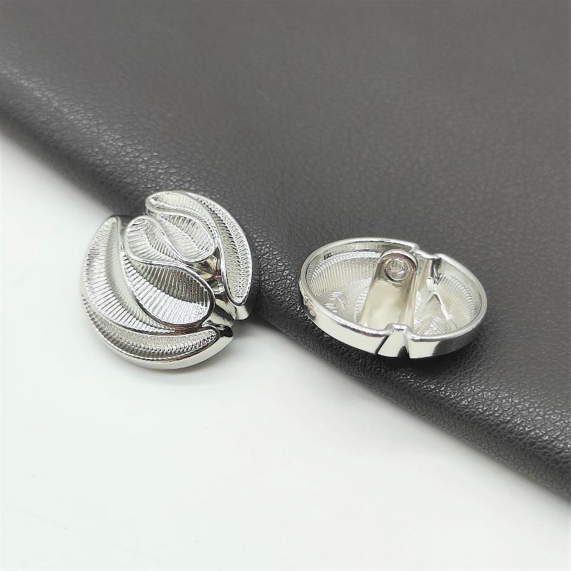 5pcs Striped Design Metal Buttons for Coats Dresses and Jackets Elegant Simple Decorative Button DIY Apparel Sewing Supplies