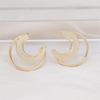 Exaggerate Big Wide C Shaped Gold Color Geometry Drop Earrings for Women Brincos Simple Party Jewelry