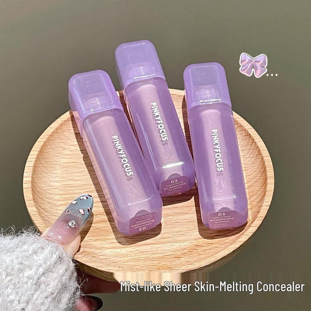 PINKYFOCUS Misty Sheer Hydrating Concealer Foundation - Natural, Clear, and Brightening Formula