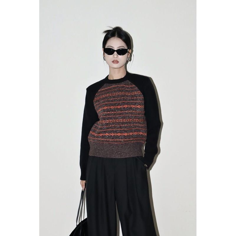 

Модный стиль Справедливый остров Кашемир Жаккардовая вязка Внутренняя базовая рубашка Женский Осень/Зима Приталенный Элегантный Утягивающий свитер Толстый Mixed Orange(In stock) L(Delivery within 24 hours)