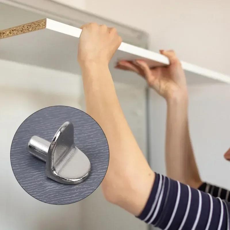 Colonne di Supporto Mensole Armadi Armadi Pannelli Laminati Spine Tasselli Vetro Nichelato Staffe Fisse Ferramenta per Mobili