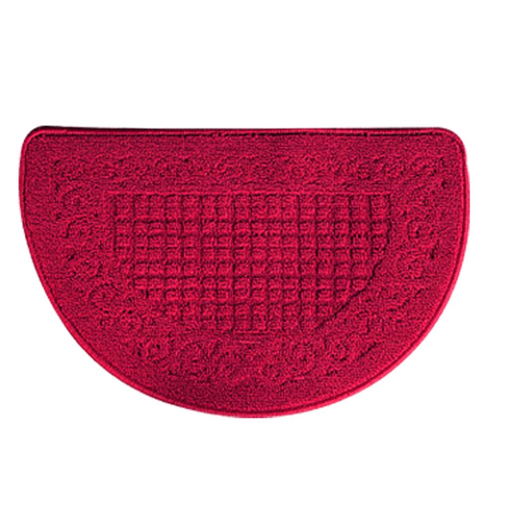 Half Circle Doormat Semicircle Floor Mat Dust Trap Polyester Fiber Strong Absorption Anti Slip for