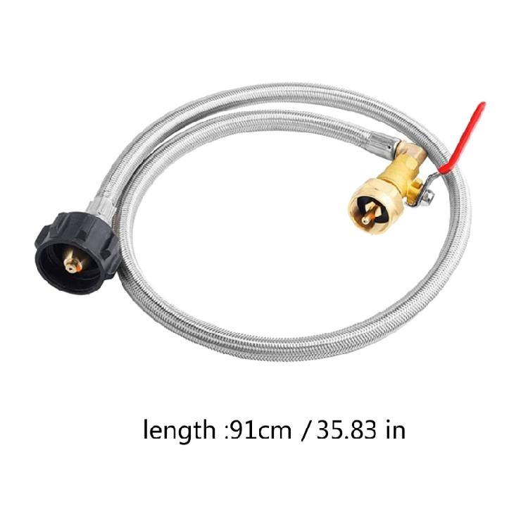 Outdoor Camping Gas Tank Inflation Connection Pipe Extension Line Flat Gas Tank Connection Extension Line Replacement