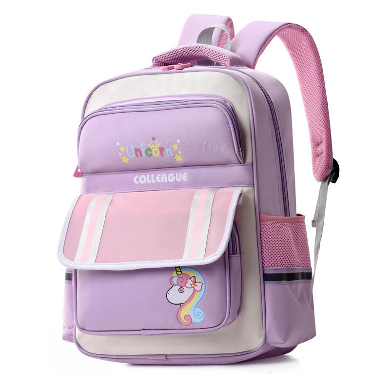 Versatile Unisex Cartoon Animal Print Backpack For Elementary Students With Comfortable Curved Shoulder Straps