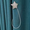 Sitengle Curtain Tassel Magnet Star Curtain Accessories Strong Magnet Curtain Clasp Curtain Clasp Present Popular 4 (Silver, Pieces)