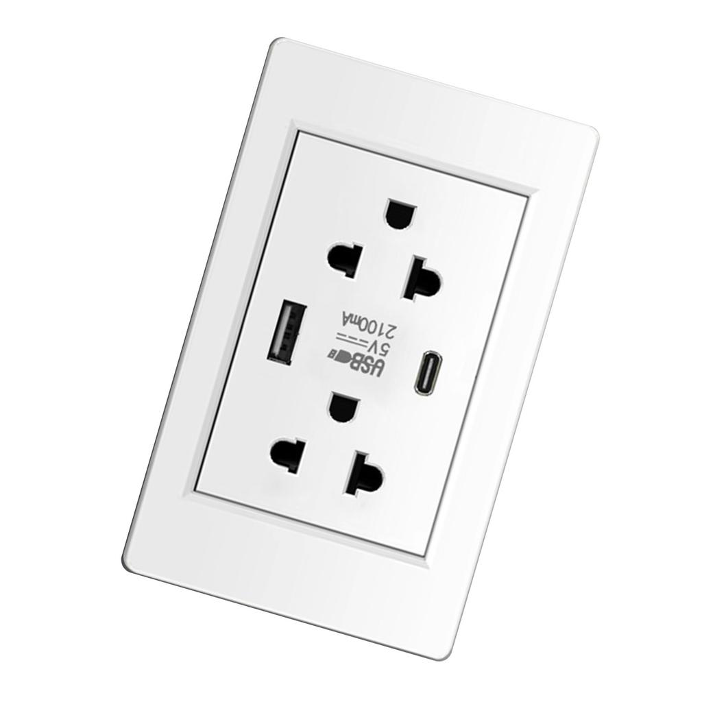 Thailand Type Electrical Wall Receptacle Outlet Space Saving USB Type C Wall r Outlet for Home