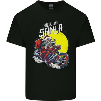 Ride Like Santa Biker Motorcycle Christmas Mens Light Cotton T-Shirt Unisex T-Shirt