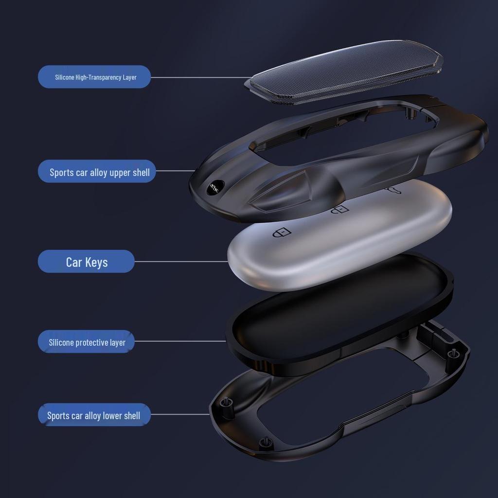 Li Auto L7/L6/L8/L9 Mega Key Protective Cover: High-End Car Key Case with Buckle