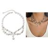 Fashionable Multilayer Star Charm Collar Necklace Adjustable Length Imitation Pearls Clavicle Chain Alloy Jewelry Gift