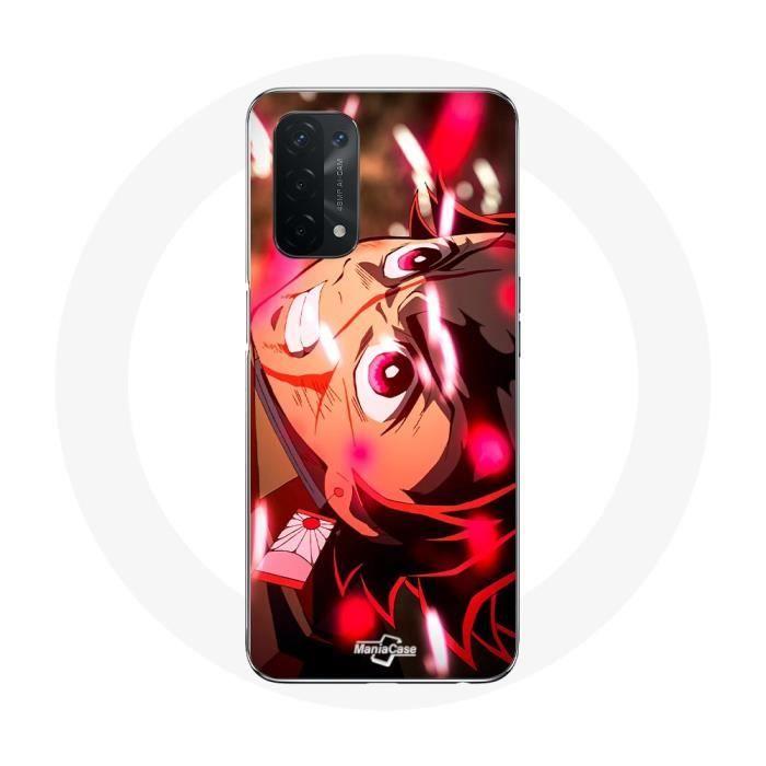 Coque - Maniacase - Oppo A74 5G - Tanjiro et Nezuko - Souple - Noir