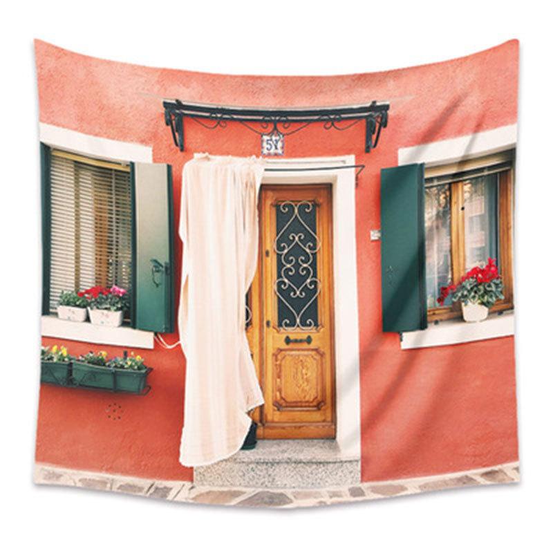Tapestry Living Room Background Mural Beach Mat Home Decoration Simple and Fresh Character Wall Hanging