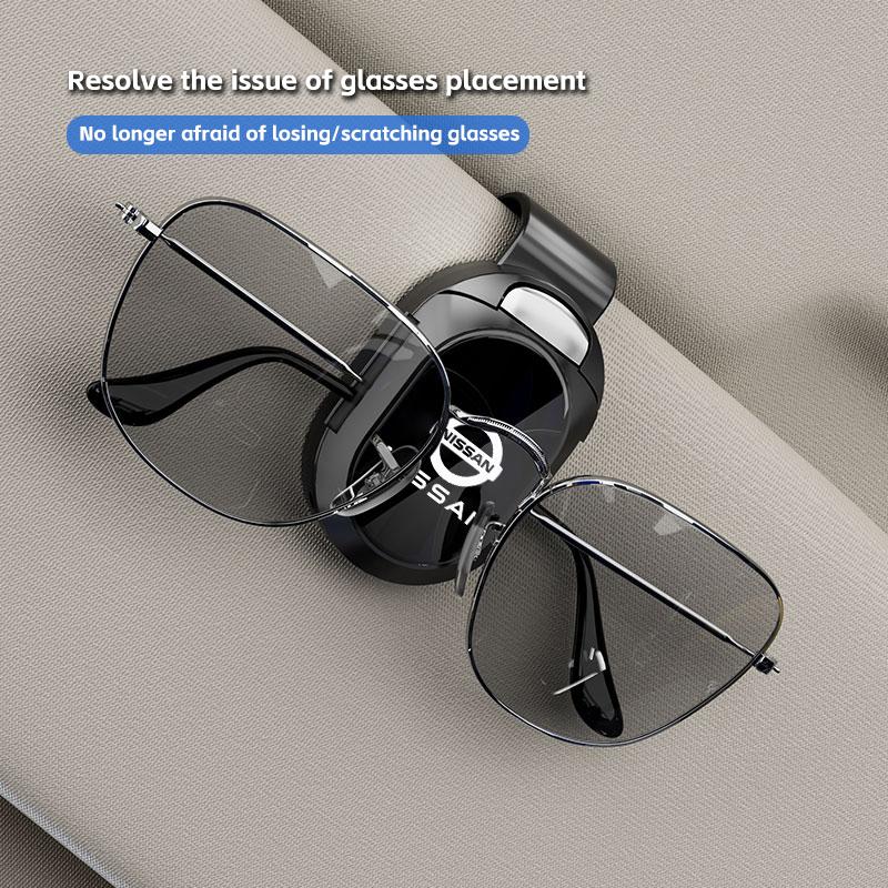 Wskpa9 Car Glasses Clip Suede Sun Visor Sunglasses Holder For Nissan J10 X-Trail Qashqai Juke Leaf Micra NOTE Patrol Pulsar NISMO