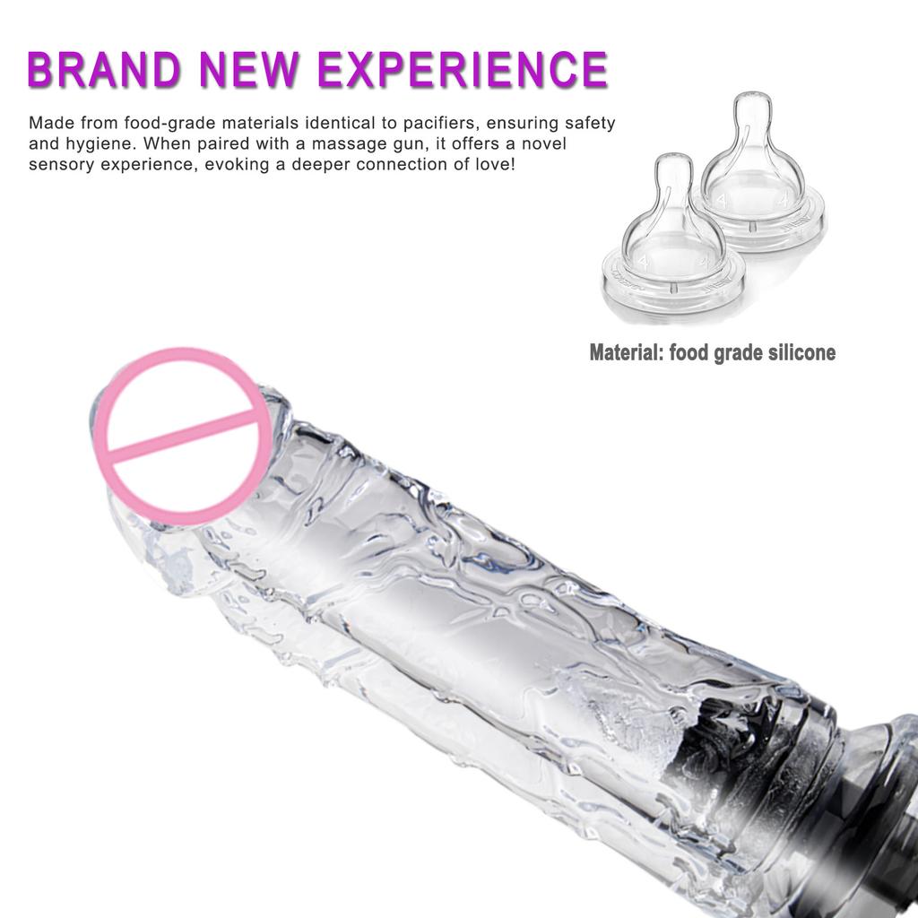 Massage Gun Head Automatic Sex Machine Male Female Sex Toy Masturbator Enhance Pleasure Dildo Vibrator Adult Gift for Couples 18