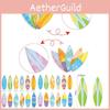 Shape Surfboard Decals Children Party With 60 Paper Stickers Decorate Festival