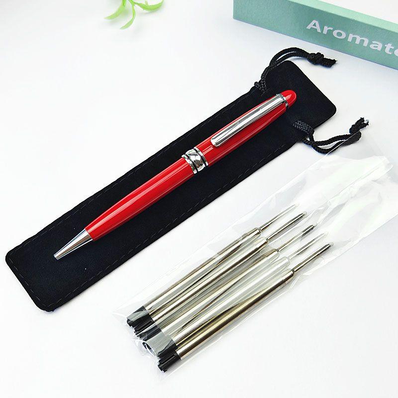 Metal Durable Ballpoint Pen Rotating Pocket-size Pen Portable BallPoint Pen Small Oil Pen Business Signature Pen Exquisite Writing Tool