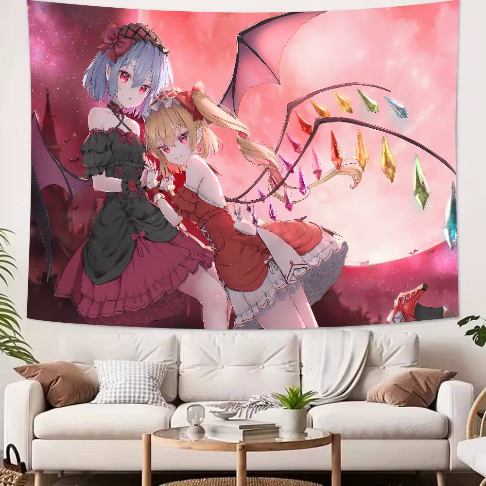 Large Populae Fashion Cool Touhou Project Tapestry Home Decor Wall Hanging Living Room Bedroom Aesthetic Decor Multiple Size