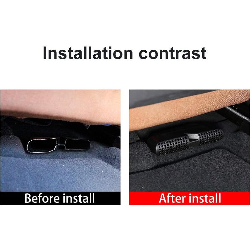 2pcs ABS Car Under Seat Air Outlet Vent Protect Cover Trim Accessories for BMW X5 G05 X6 G06 X7 G07 2019 2020 2021 2022 2023 2024 (2)