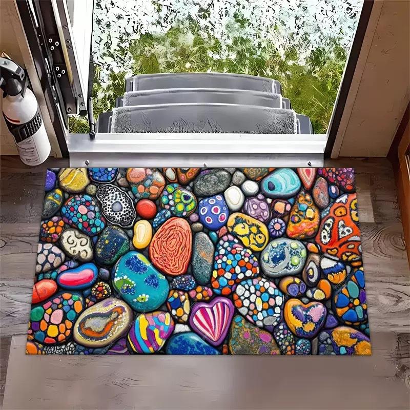 

Коврик для двери с оптической иллюзией, плоский приветственный коврик, подходит для внутреннего и наружного использования, идеально подходит для входных дверей, прихожих, спальни 40*60cm