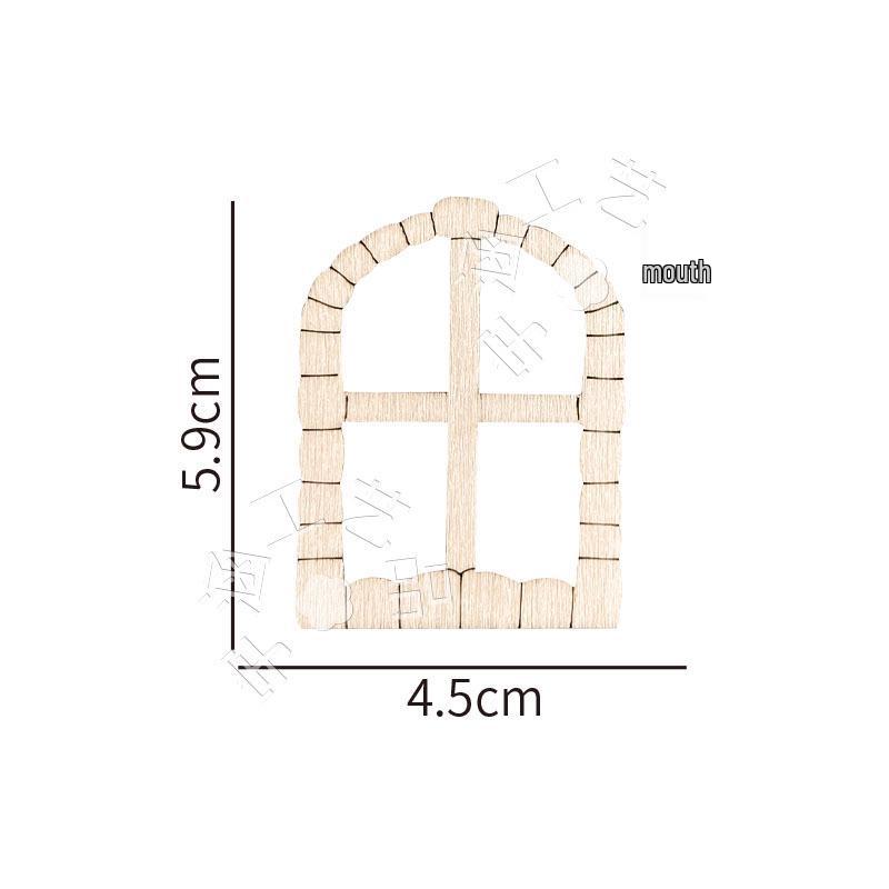 Wooden Fairy Door & Window Set - DIY Unfinished Garden Accessory