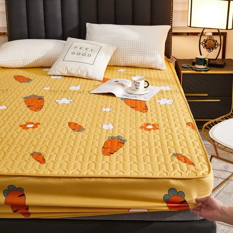 Wasserdichter Matratzenbezug, verdicktes Bettpolster, weicher Stoff, Bettdecke, Bettwäsche, Bettwäsche, Matratzenschoner für Zuhause, Wohnzimmer