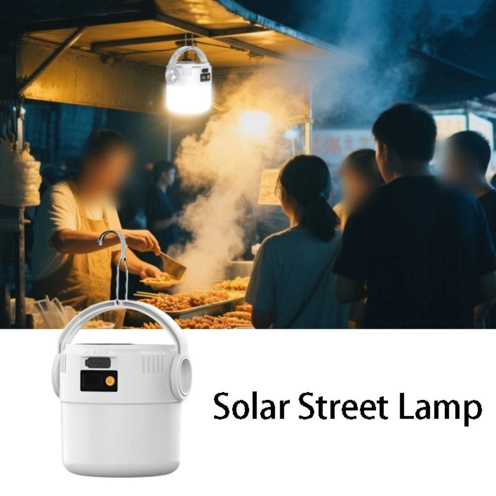 LED Light Solar Powered Light IP55 Waterproof Ultra Bright Camping Light Handheld Design USB Rechargeable Hanging Lantern