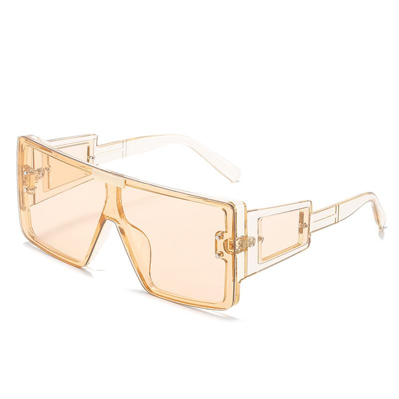European and American Fashion Large Frame Sunglasses Personalized One-piece Sunglasses Trend Punk Sunglasses