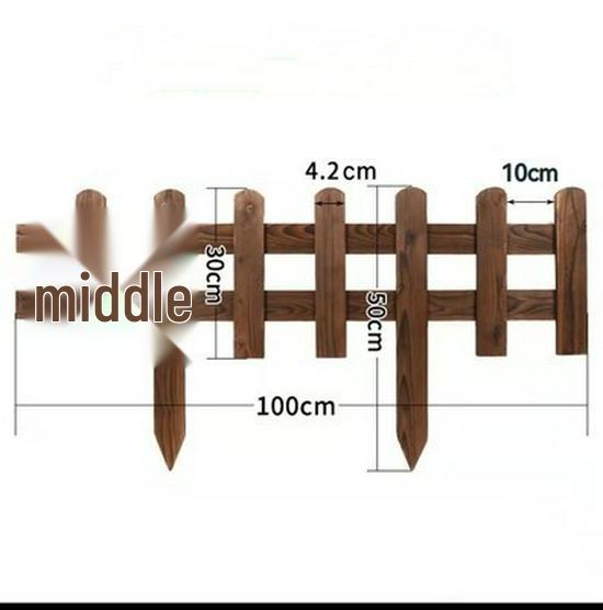 Carbonized Anticorrosive Wood Decorative Fence for Outdoor Gardens and Parks