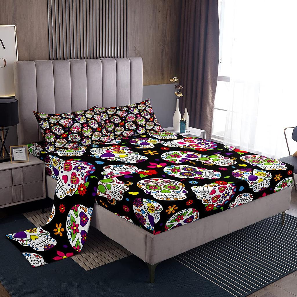 Sports Baseball Pattern Sheet Four-piece Bedding Set Bedroom Room Dormitory Bedding Decoration