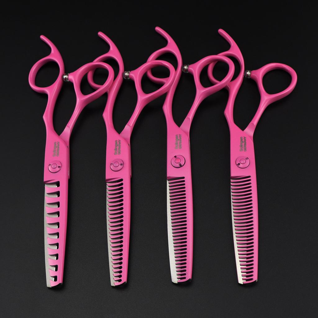 6.0 Inch Pink, Wall, Personality, Hair Scissors, Hair Scissors, Flat Scissors, Tooth Scissors, Thin Scissors 05-7