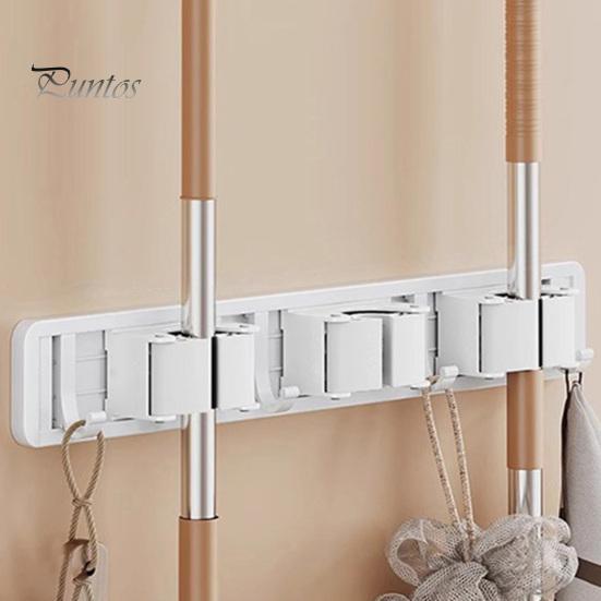 An der Wand montierter Besenständer, starkes, tragfähiges, verstellbares Design, weit verbreitet, einfach zu installierender Mopphaken, Besenaufhänger