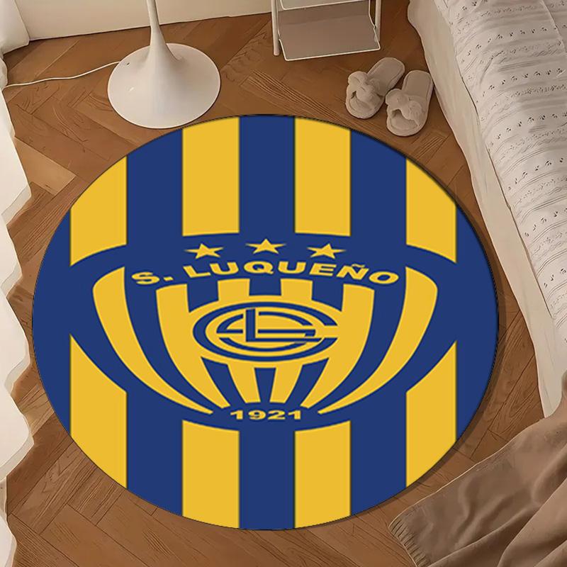 Luqueno Club Emblem Round mat, Anti-slip Circle Carpet Chair rug For livingroom,Bedroom, doormat home decor Gift Christmas Gifts