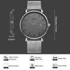 BUREI Men's Watch, Simple, Waterproof, Analog, Popular, Stylish, Silver Milanese Design with Mesh Strap [Parallel Import]