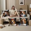 Renaissance Royal Beagle Dog Pillow Case Square Double‑Sided Print Cushion Case For Sofa Home Bedchamber Decor Gift