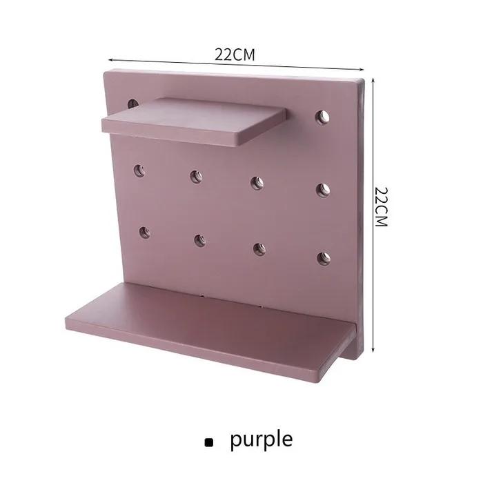 Household Plastic Orifice Storage Rack Living Room Kitchen Bedroom Partition Wall Wall Hanging Shelf