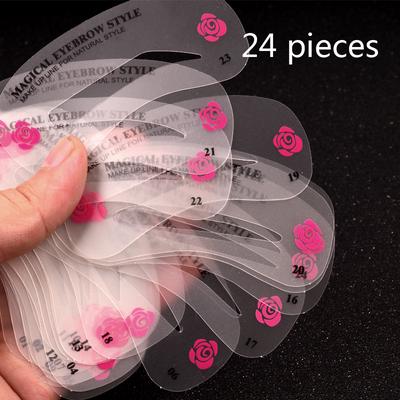24 Styles Eyebrow Stencil Kit Makeup Tools DIY Beauty Eyebrow Template Stencil For Women Accessories