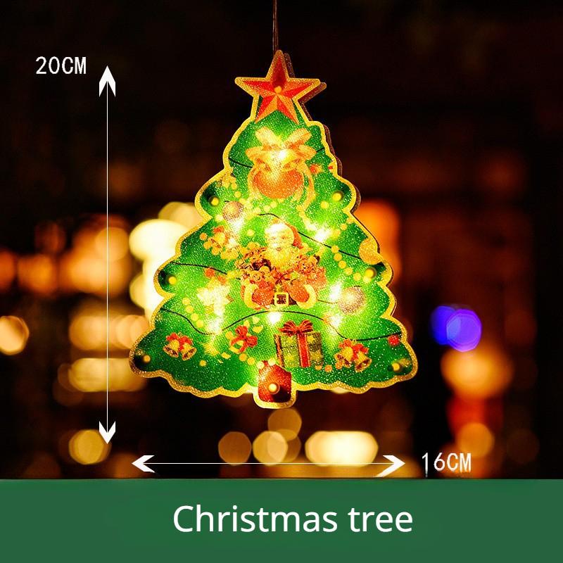 Christmas Decorative Lights Santa Suction Lights Christmas Tree Decorations Festive Styling Lights Window Lighting Decorations