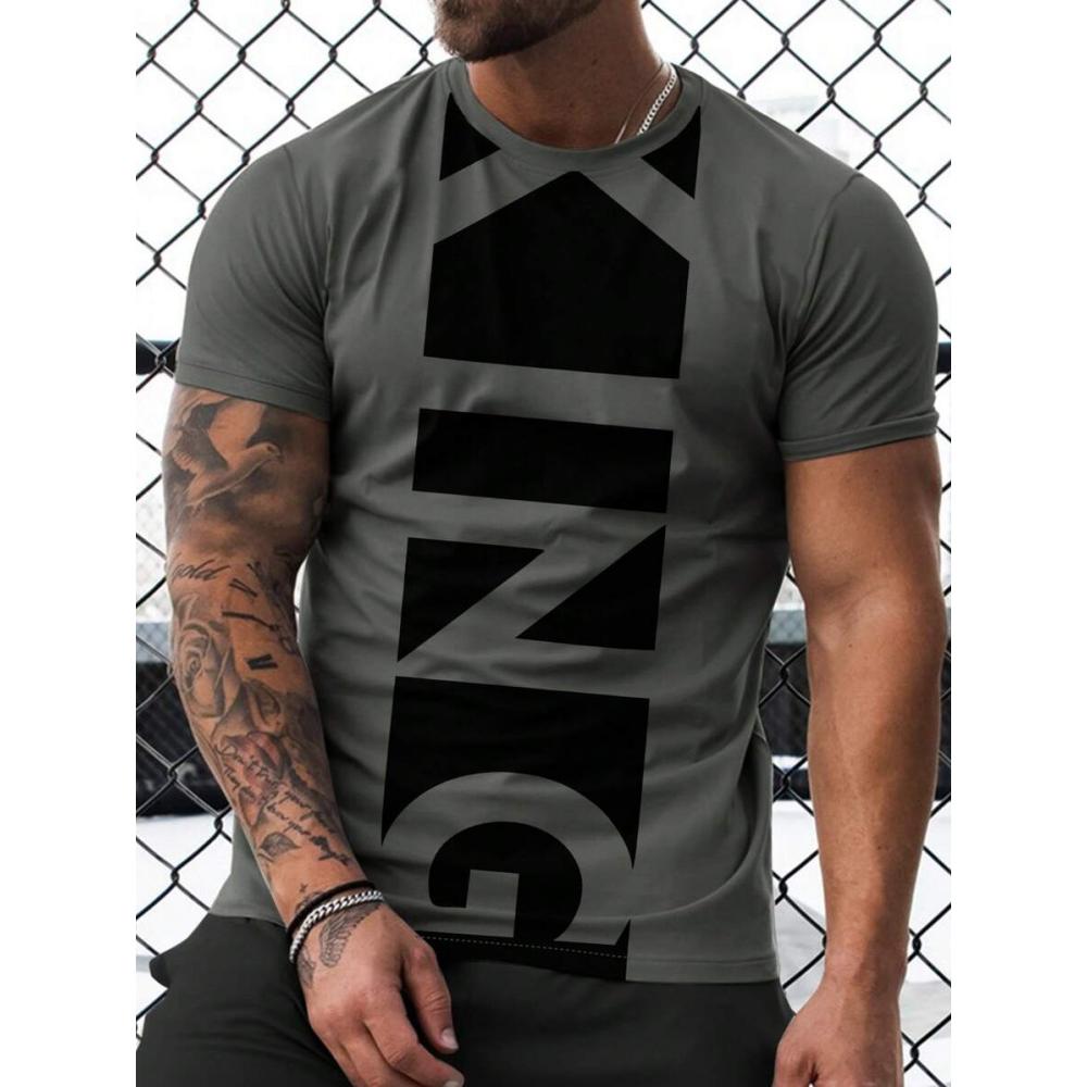 2025 3D Poker Printing Men's Fitness T-shirt Urban Fashion Men's Short-sleeved Top Summer Daily Casual Men's Short-sleeved Top