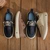 Large size autumn soft leather outsole waterproof comfortable casual shoes platform tide shoes