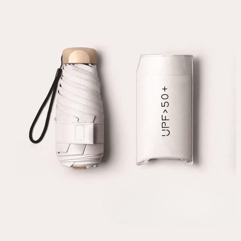 Pocket-Size Capsule Folding Umbrella with UPF 50+ UV Protection