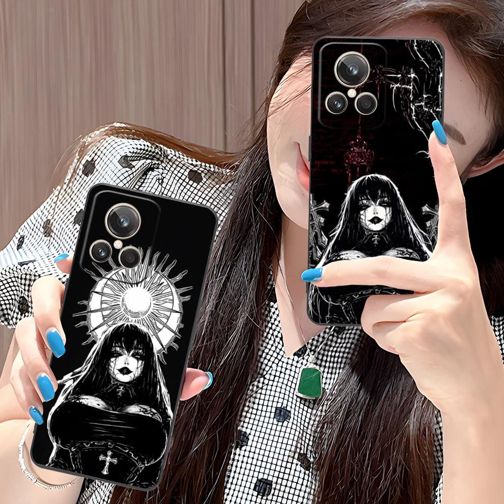 Terror Gothic Art Mobile Phone Case for Realme 15 14 13 12 11 10 9 Pro Plus T I Lite 5G Colorful Printing Cover Luxury Cover