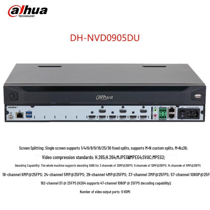 

9-канальний мережевий відеодекодер Dahua