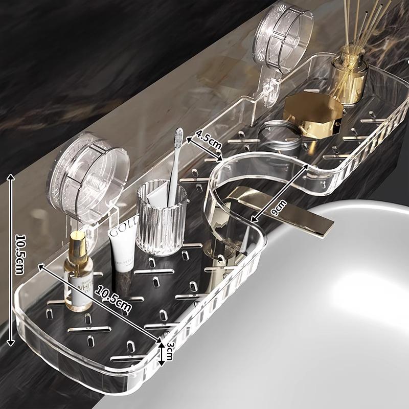 Bathroom Storage Rack, Faucet Suction Cup, Wall Mounted, Bathroom Toilet, Hand Wash, Washbasin, Wall Storage, Various Hanging Racks